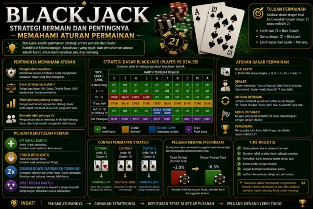 Blackjack, Strategi Bermain dan Pentingnya Memahami Aturan Permainan Blackjack